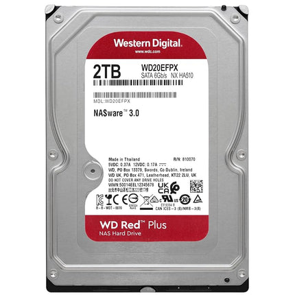 WD Red Plus 2TB NAS 3.5" Internal Hard Drive - 5400 RPM Class, SATA 6Gb/s, CMR, 64MB Cache