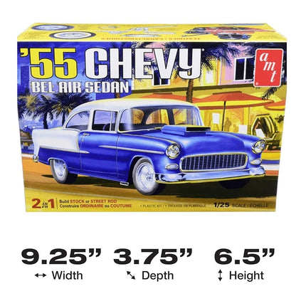 AMT 1/25 Scale 1955 1955 Chevrolet Bel Air Sedan Plastic Model Kit
