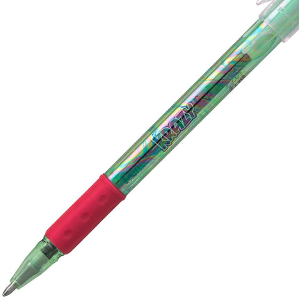 Pentel Krazy Pop Iridescent Gel Pen, (1.0mm) Bold line, Green & Metallic Red Ink (K91-DBD)