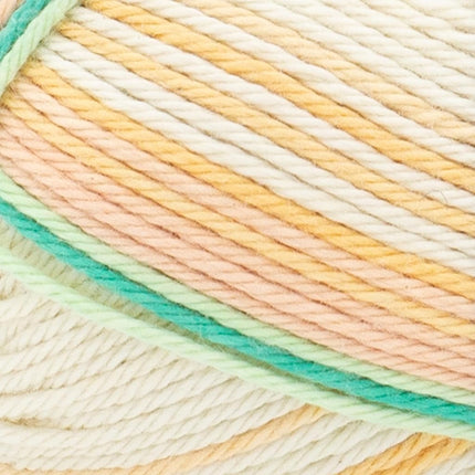 Lion Brand Yarn, 24/7 Cotton DK Crochet Yarn, Spring, Multi Stripes, 3 Pack