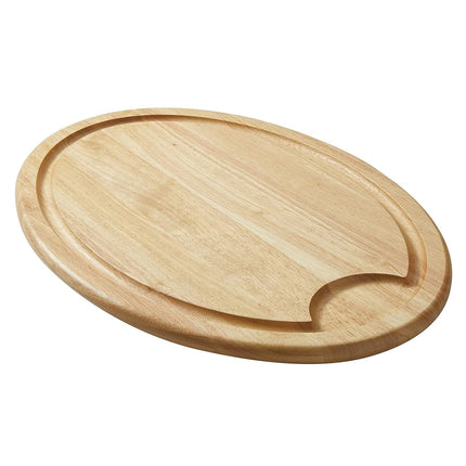 Rachael Ray Pantryware Wooden Cutting Board/Wooden Serving Board, Oval - 14 Inch, Brown