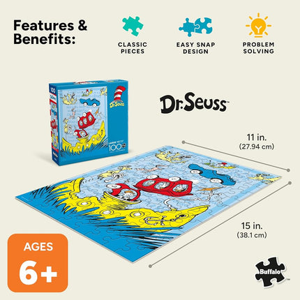 Buffalo Games - Dr. Seuss Enterprises - I Will Not Eat Green Eggs and Ham - Jigsaw Puzzle - Perfect for Game Nights - Finished Size is 15.00 x 11.00