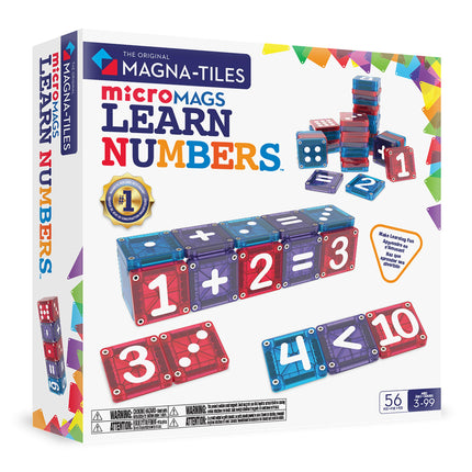 Magna-Tiles microMAGS Learn Numbers 56-Piece Magne