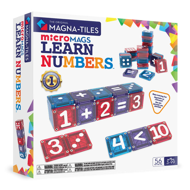Magna-Tiles microMAGS Learn Numbers 56-Piece Magne