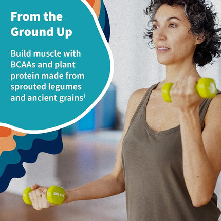 Garden of Life Organic Vegan Protein Powder with Vitamins and Probiotics - Raw Protein Shake, Sugar Free, Unflavored, 20oz (568g) Powder