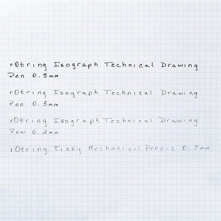 rOtring Isograph Technical Drawing Pens, 3-Pen College Set, 0.2 to 0.5 mm, Brown (S0699370)