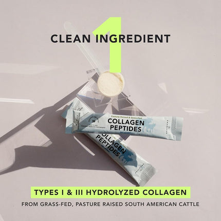 Collagen Peptides Powder Packets | 30 Individual Stick Packs | Grass-Fed Hydrolyzed Collagen Protein | Unflavored, Easy to Mix | Paleo & Keto Friendly | Promotes Healthy Joints, Gut, Skin, Hair, Nails