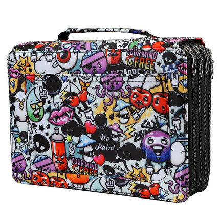 Lbxgap 200 Individual-Slots Pencil Case 4-Layer Zi