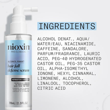 Nioxin Professional Hair Fall Defense Serum for Thinning Hair, 70 ml
