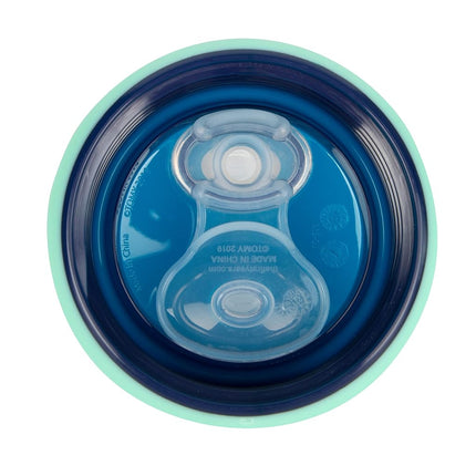 The First Years Insulated Straw Cup for Toddlers 2pk – Wild and Free & Marbled – Dark Blue, 9 Ounces