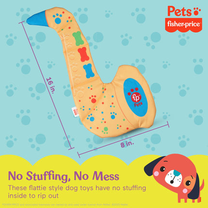 Fisher-Price for Pets SaxoHueso, juguete para perros para rasgar y revelar, juguete plano para perros sin relleno, juguete para perros sin relleno, juguete extra dentro