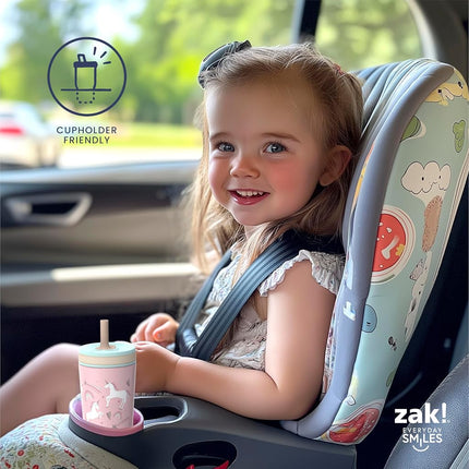 Zak Designs Baby Shark Kelso Leak-Proof Toddler Straw Cups, 3pc Set