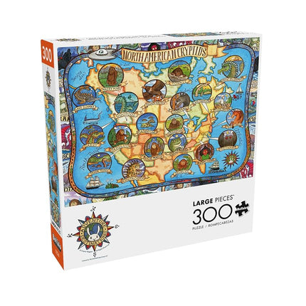 Buffalo Games - Adventure Destination - Cryptids of North America - 300 Large Piece Jigsaw Puzzle for Adults - Challenging Puzzle Perfect for Game Nights