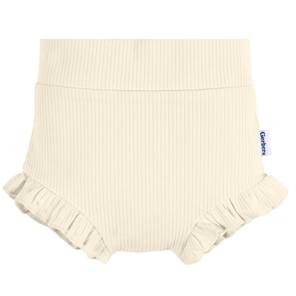 Gerber Baby Girls' 3-Pack Bubble Shorts, White, 12 Months