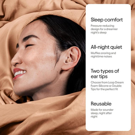 Loop Dream Ear Plugs - Soft Silicone Hearing Protection for Sleep & Snoring