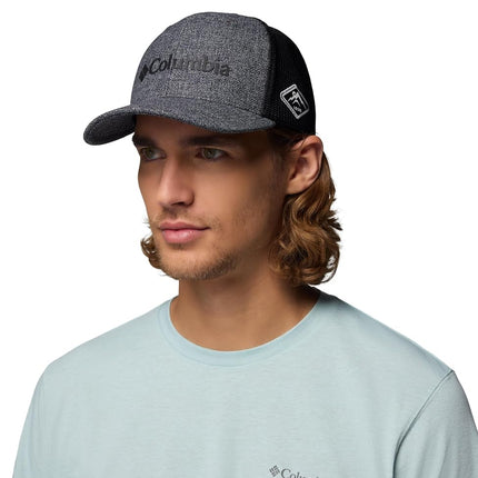 Columbia Women's Mesh Ballcap Baseball Cap, Grill Heather/Black, L-XL