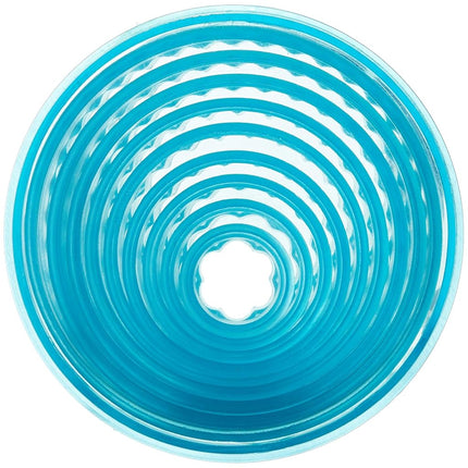 Ateco 5707 Fluted Edge Round Cutter Set in Graduated Sizes, Durable, Food-Safe Plastic, 7 Pc Set