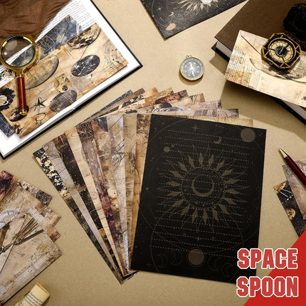 TaoBary 160 Pcs Space Moon Celestial Stationery Paper and Envelopes Set