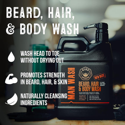 Man Wash BHB, jabón facial, barba y cabello 355 ML