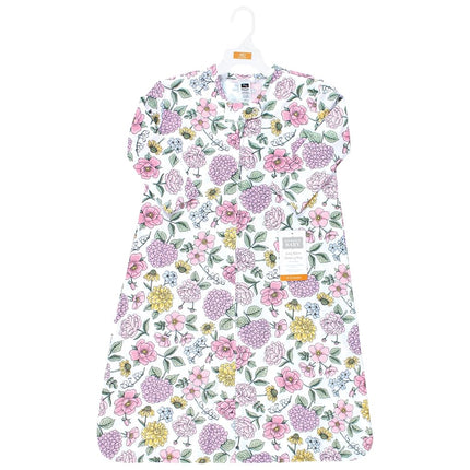 Hudson Baby Unisex Baby Long Sleeve Cotton Jersey Sleeping Bag, Sack, Blanket, Vintage Blossom, 12-18 Months