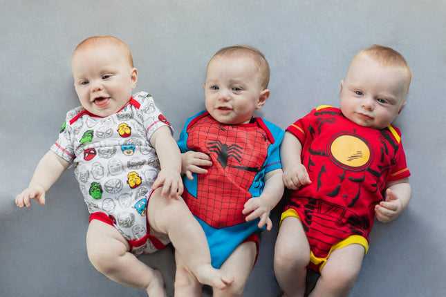 Marvel Baby Boys' 5 Pack Onesies - The Hulk, Spiderman, Iron Man and Captain America (3-6 Months)
