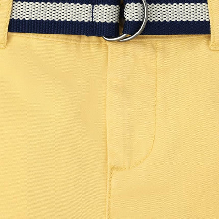 The Children's Place Boys Belted Chino Shorts, Banana Pudding, 12