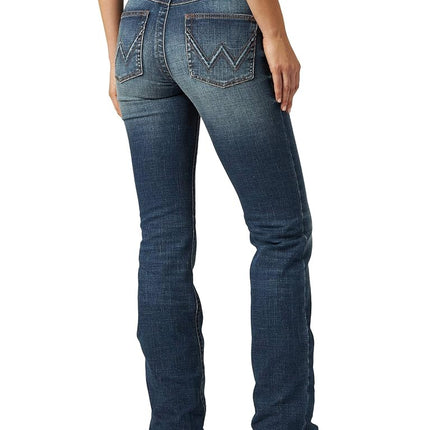 Wrangler Women's Willow Mid Rise Performance Waist Boot Cut Ultimate Riding Jean, Rebecca, 11-34