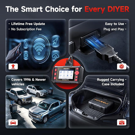 FOXWELL Car Scanner NT604 Elite OBD2 Scanner ABS SRS Transmission