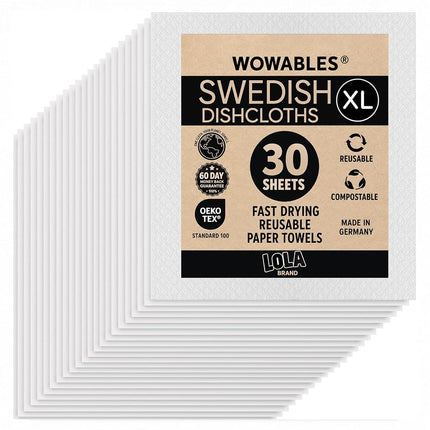 LOLA Products Wowables Swedish Dish Cloths Roll - 