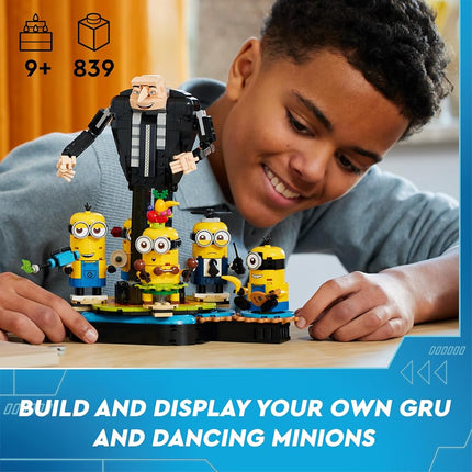 LEGO Despicable Me Brick-Built Gru and Minions, Buildable Movie Toys for Kids, Girls & Boys Aged 9 Plus, Figures Playset for Independent Play, Birthday Gift Idea 75582
