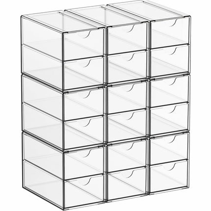 Yieach 9 Pack Small Acrylic Drawers With 18 Drawer