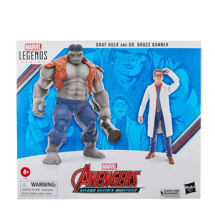 Marvel Hasbro Legends Series Gray Hulk and Dr. Bruce Banner, Avengers 60th Anniversary Collectible 6 Inch Action Figures