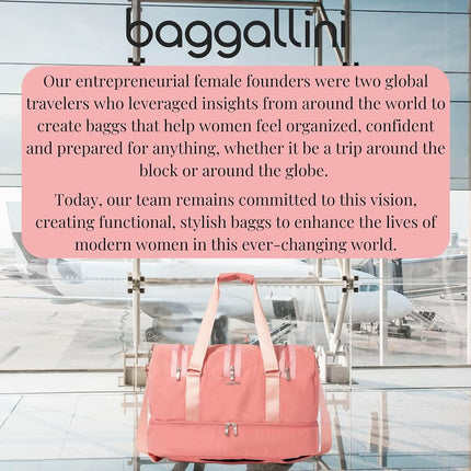 Baggallini MultiZip Convertible Duffel - Lightweight 15x12x12 Inch Travel Backpack Duffel Crossbody Bag for Women, Terracotta Color Block, One Size