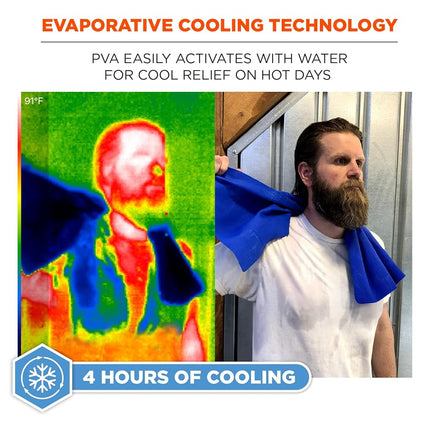 Chill-Its Evaporative Cooling Towel, Orange, One Size