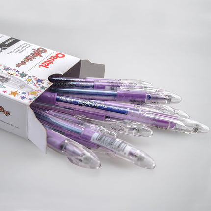 Pentel Sparkle Pop Metallic Gel Pen, (1.0mm) Bold Line, Violet/Blue Ink - K91-DV