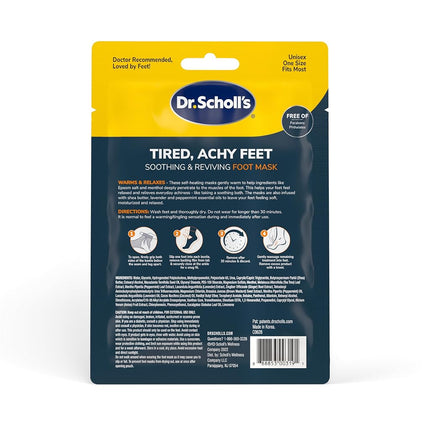 Dr. Scholl's® Tired, Achy Feet Soothing & Reviving Foot Mask, 3 Pair, Warming Booties
