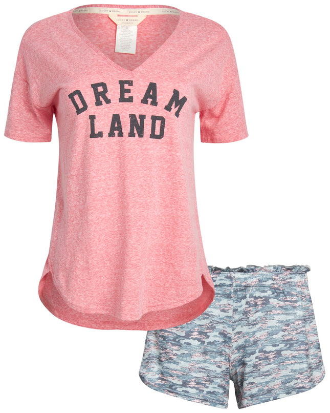 Lucky Brand Women's Pajama Set - Short Sleeve T-Sh