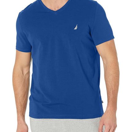 Nautica Men's Short Sleeve Solid Slim Fit V-Neck T