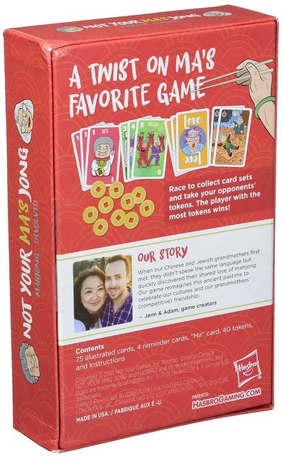 Not Your Ma's Jong, A Fast-Paced Card Game for 3-4 Players Inspired by Mahjong and 2 Grandmas, Family Game, Fun Party Game for Ages 13+