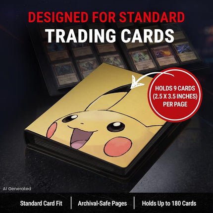Ultra Pro | Pokemon: Pikachu 9-Pocket Portfolio | Trading Card Game Accessory