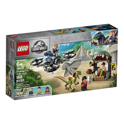 LEGO Jurassic World Dilophosaurus on The Loose 75934 Building Kit, New 2019 (168 Pieces)