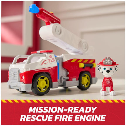PAW Patrol Fire Rescue: Marshall Rescue Fire Engine with Action Figure & Projectile Launcher & Toy Truck, Kids Toys for Boys & Girls Ages 3 and Up