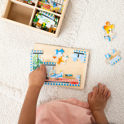 Melissa & Doug 3790 Mascotas Rompecabezas de Madera 4 en 1 en Caja de Almacenamiento (48 pzs)