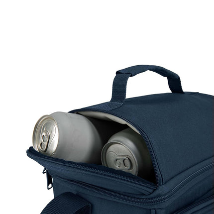 Carhartt B000030440199 12 Can Two Compartment Cooler, Fully-Insulated Lunch Box, Polyester Metal, Navy