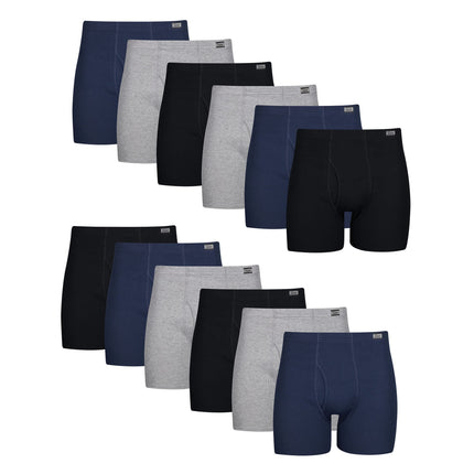 Hanes Men's Underwear Boxer Briefs Pack, Cotton Co