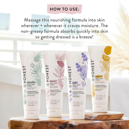 The Honest Company 2-Piece Dreamy Lavender Shampoo + Body Wash (10 fl. oz) & Face + Body Lotion (8.5 fl. oz.) Bundle | Tear Free | Naturally Derived Ingredients | Sulfate & Paraben Free Baby Bath