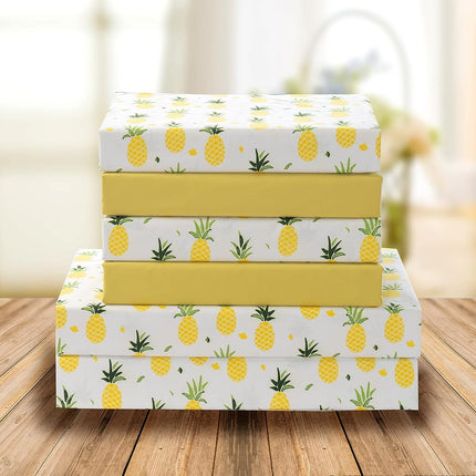 Elegant Comfort Luxury Soft Bed Sheets Pineapple Pattern - 1500 Premium Hotel Quality Microfiber Softness Wrinkle and Fade Resistant (6-Piece) Bedding Set, Queen, Pineapple