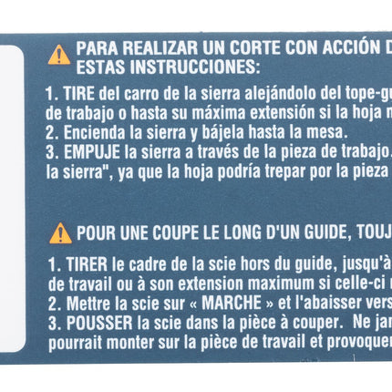 Bosch Parts 2610916812 Information Sticker