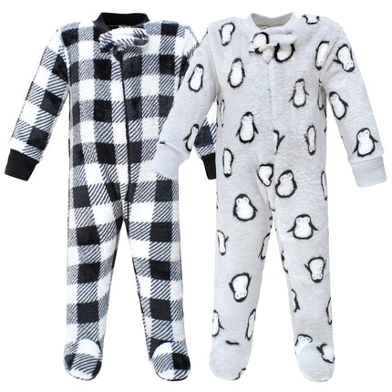 Hudson Baby Baby Girls' Plush Sleep and Play, Gray