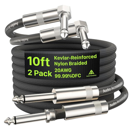AA AUDIO ACCESSORY Right Angle Guitar Cable 10 ft 